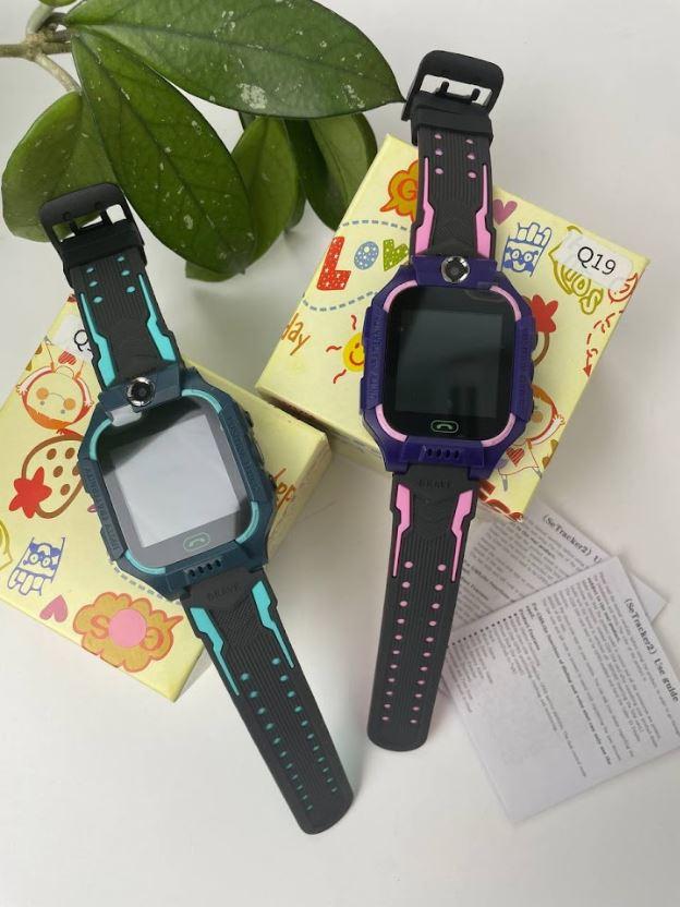 Детские смарт часы Q19 Smart Baby watch с GPS водонипроницаемые Розовый цвет + подарочная упаковка - фото 3 - id-p1777412167