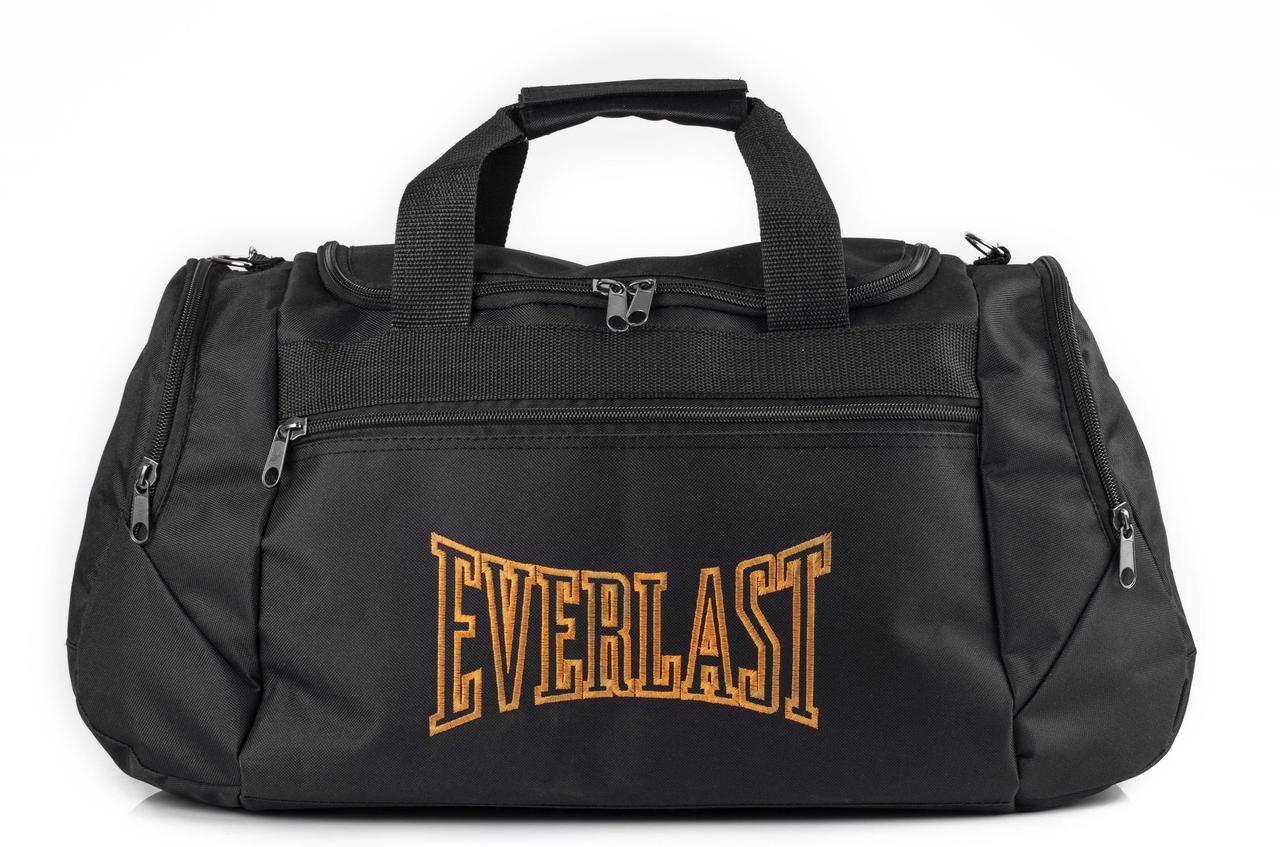 Спортивна сумка Everlast orange чорна для спортзалу поїздок та тренувань на 36 літри
