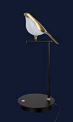 Настільна Led лампа пташка колір Черный Levistella 918VP125-1 BRZ