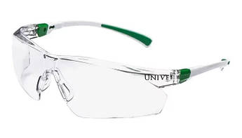 Окуляри захисні незапотеваючі з покриттям від подряпин біло-зелені, 506U Univet