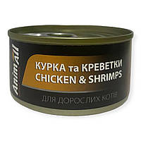 Влажный корм для кошек Курица с Креветками 85г AnimAll