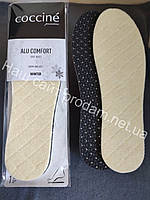 Устілки для взуття тонкі з овечої шерсті COCCINE ALU COMFORT 665/48