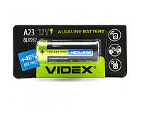 Батарейка щелочная Videx Alkaline A23 MN21 23A 12V для дверного звонка, автомобильной сигнализации, пульта ДУ