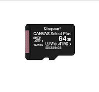 Карта памяти Kingston 64 Гб Canvas Select Plus microSD