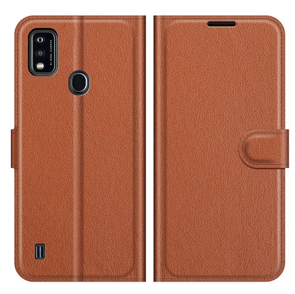 Чохол книжка Lichee для ZTE Blade A51 коричневий, фото 1