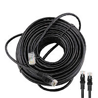 Cетевой кабель Ethernet RJ45 20м. Водонепроницаемый CAT5 кабель LAN для CCTV POE IP камер.