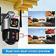 Охоронна тріокулярна поворотна Wi-Fi IP-камера LegendSafe FQ20-8MP-BL із зумом 2,8-12 мм. IPC360 Home, фото 2