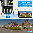 Охоронна тріокулярна поворотна Wi-Fi IP-камера LegendSafe FQ20-8MP-BL із зумом 2,8-12 мм. IPC360 Home, фото 3