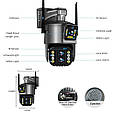 Охоронна тріокулярна поворотна Wi-Fi IP-камера LegendSafe FQ20-8MP-BL із зумом 2,8-12 мм. IPC360 Home, фото 10