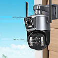 Охоронна бінокулярна поворотна Wi-Fi IP-камера Besder F10S-8MP із зумом 2,8-16 мм. IPC360 Home, фото 7