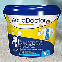 Медленно-растворимый хлор для бассейна Aquadoctor MС-Т таблетки по 200 г 1кг