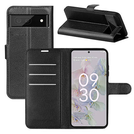 Чохол книжка Lichee для Google Pixel 6a чорний, фото 1
