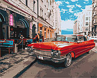 Картина за номерами "Червоний на удачу" 40x50 3v1 Малювання Живопис Розмальовки (Кораблі, авто та літаки)
