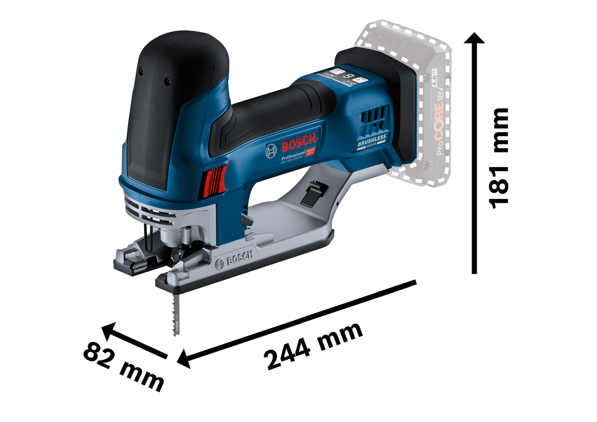 Акумуляторний лобзик Bosch GST 18V-155 SC (06015B0001) - фото 2 - id-p1888113405