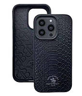 Кожаный чехол для iPhone 14 Pro Max Santa Barbara Polo Knight Crocodile Leather