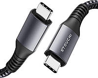 Кабель Stouchi шнур для швидкого заряджання USB типу C, сумісний з MacBook Pro, MacBook Air, iPad, Galaxy S/Note
