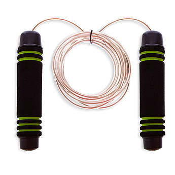 Скакалка швидкісна з підшипниками та сталевим тросом і обважнювачами CIM-J583 3 м, Розмір (EU) — 1SIZE