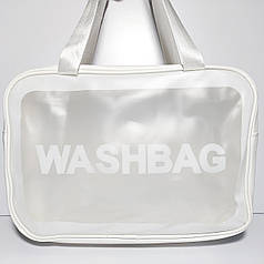 Прозора косметичка з ручками розмір L