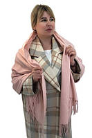 Жіночий шарф 100% кашемір Rossi 185 см*75 см Светло-пудровый
