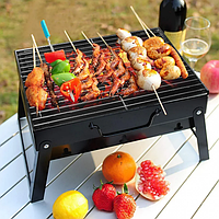 Складной барбекю гриль портативный мангал BBQ Grill Portable - жаропрочный Лучшая цена!