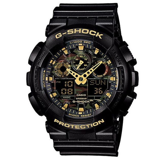 Годинник наручний Casio G-Shock GA-100CF-1A9 протиударний камуфляж