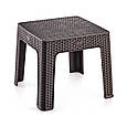 Столик кофейный пластиковый "Rattan" 45*45*50 см, Irak Plastik, Турция, фото 6