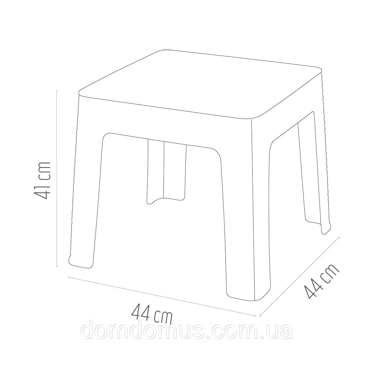 Столик кофейный пластиковый "Rattan" 45*45*50 см, Irak Plastik, Турция, белый - фото 2 - id-p530474370