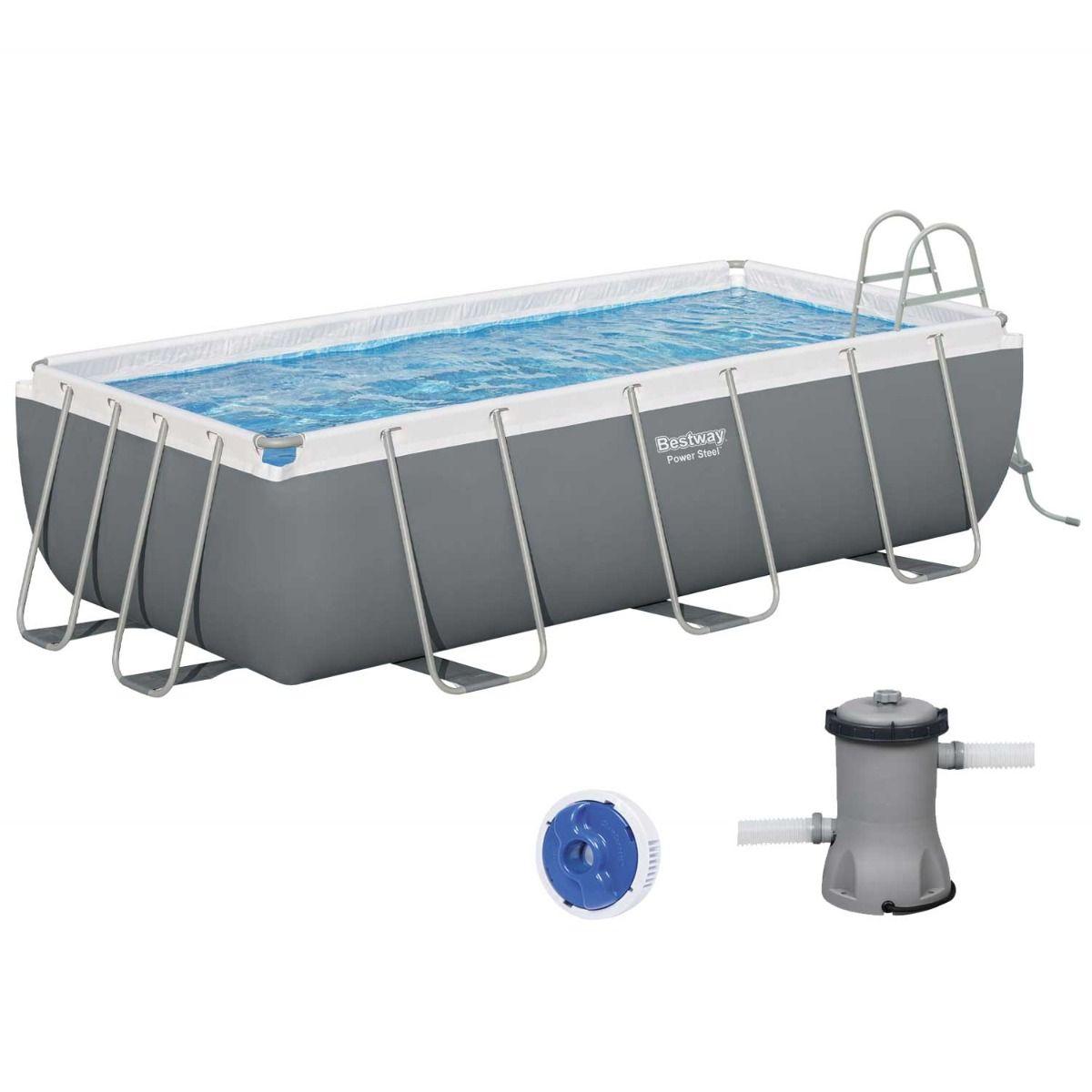 Bestway 56441 каркасний басейн 404 х 201 х 100 см, фільтр насос, сходи