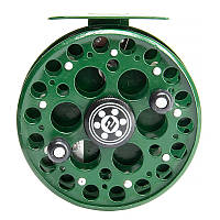 Катушка инерционная металлическая с трещёткой для удочки спиннинга диаметр 87 мм