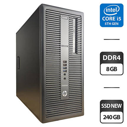 Комп'ютер HP EliteDesk 800 G2 MT/ Core i5-6500/ 8 GB RAM/ 240 GB SSD NEW/ HD 530, фото 1