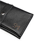 Жіночий шкіряний гаманець SM чорний, фото 2
