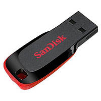 Флешка SanDisk USB накопитель 2.0 Cruzer Blade 128Gb, цвет черно-красный