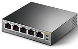 TP-Link Комутатор TL-SF1005P 5xFE/4xPoE 56W некерований, фото 4