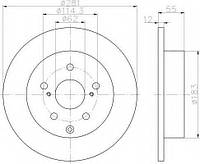 Диск тормозной TOYOTA 4243142060 для LEXUS HS (ANF10).