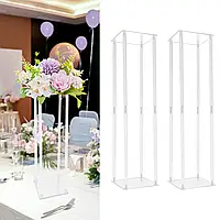 Акрилова підставка для квітів Весільні акрилові вази 100 см Вази для квітів для столів, високі вази для квітів деко, центральні
