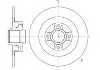 Тормозной диск ROADHOUSE 6104700 на RENAULT MEGANE II Sport Tourer (KM0/1_).