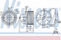 Вентилятор печки AI 8090(86-)1.4(+)[OE 893819021] NISSENS 87068 для AUDI 4000 (89, 89Q, 8A, B3).