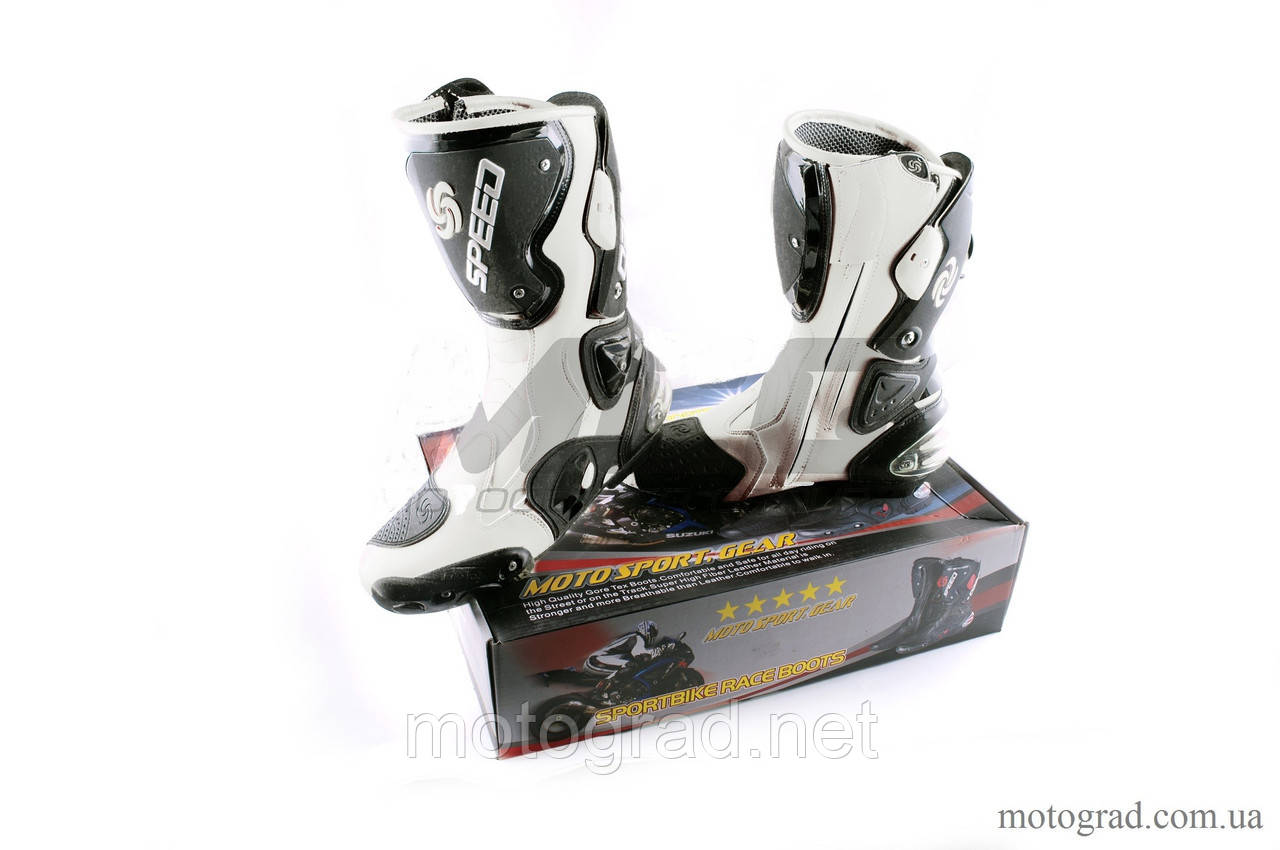 Мото Черевики PROBIKER mod 1001, білі, фото 1