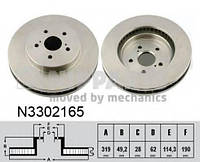 Тормозной диск NIPPARTS N3302165 на LEXUS RX (GYL1_, GGL15, AGL10).