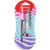 Циркуль Optima для олівця пластиковий Plazzy рожевий (O81481) продаж