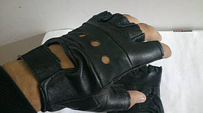 Мото рукавички шкіряні без пальців