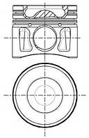 Поршень NURAL 8742770740 для 1 цилиндра, 1-й ремонт (+0,5) на FORD TRANSIT фургон.