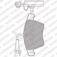Гальмівні колодки дискові VW T5 F 03&gt &gt  DELPHI LP1913 на VW MULTIVAN Mk V (7HM, 7HN, 7HF, 7EF, 7EM, 7EN)