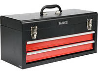 Ящик для инструмента металлический YATO з 2-ма шухлядами, 218х 255х 520 мм YT-08872