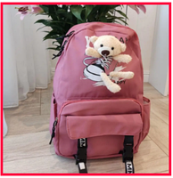 Школьный спортивный рюкзак с белым медвежонком для девочки подростковая девчачья сумка для школы