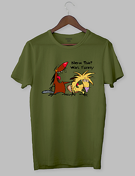 Футболка з прикольним принтом  Злюки Бобри «Now that Was Funny»