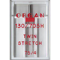 Игла двойная Organ Super Stretch Organ Super Stretch №75/4,0(1 шт)