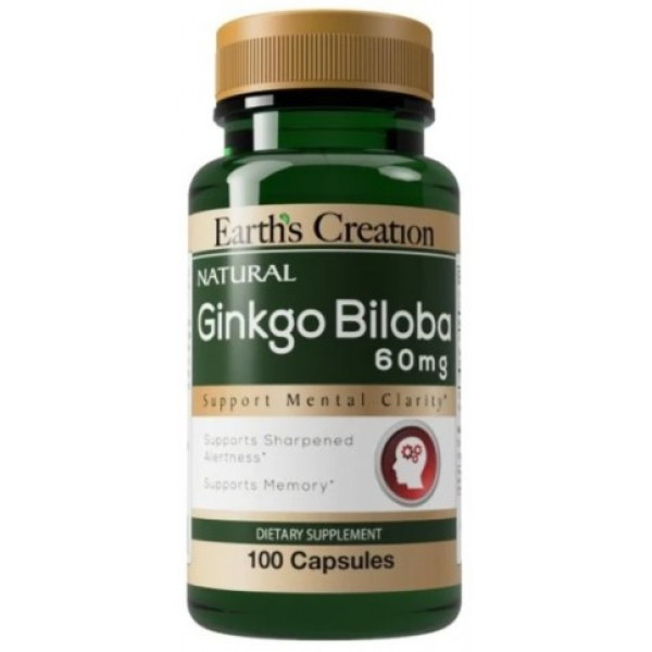 Гінкго білоба Earth's Creation Ginkgo Biloba 120 mg 60 caps