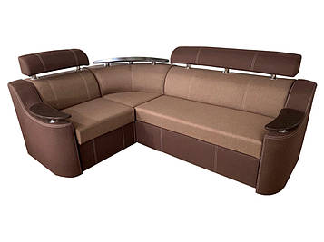Кутовий диван Невада (Коричневий з бежевим, 250х182 см) IMI
