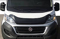 Дефлектор капоту (мухобійка) Fiat Ducato 2014-2020 з заходом на фари, Vip Tuning, FT20